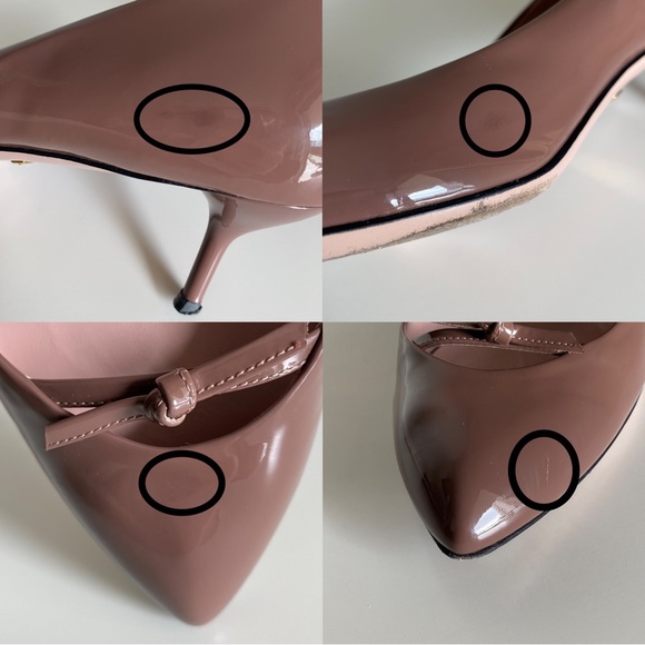 Gucci Brown Patent Leather Bow Heels - Picture 15 of 16